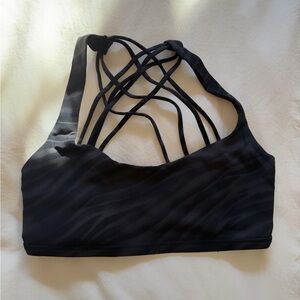 Lululemon Womens Black Strappy Sports Bra